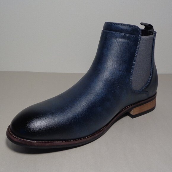 Vance Co. Size 8 Wide / LANDON / Navy / Chelsea Dress Boots / New Men\'s Shoes main image 4